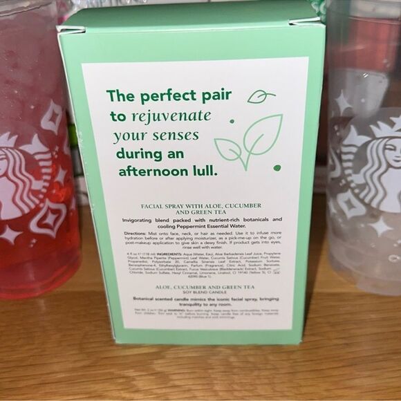 MARIO BADESCU Green Tea 4oz Facial Spray & 2oz Aloe Candle Gift Set - Picture 2 of 9
